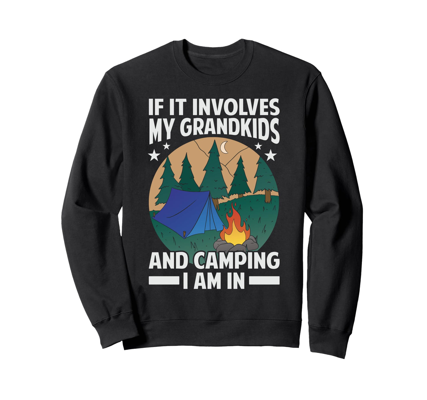 If It Involves My Grandkids And Sweatshirt - Minimalist Print Men Women - T-Shirt, Sweatshirt, Hoodie