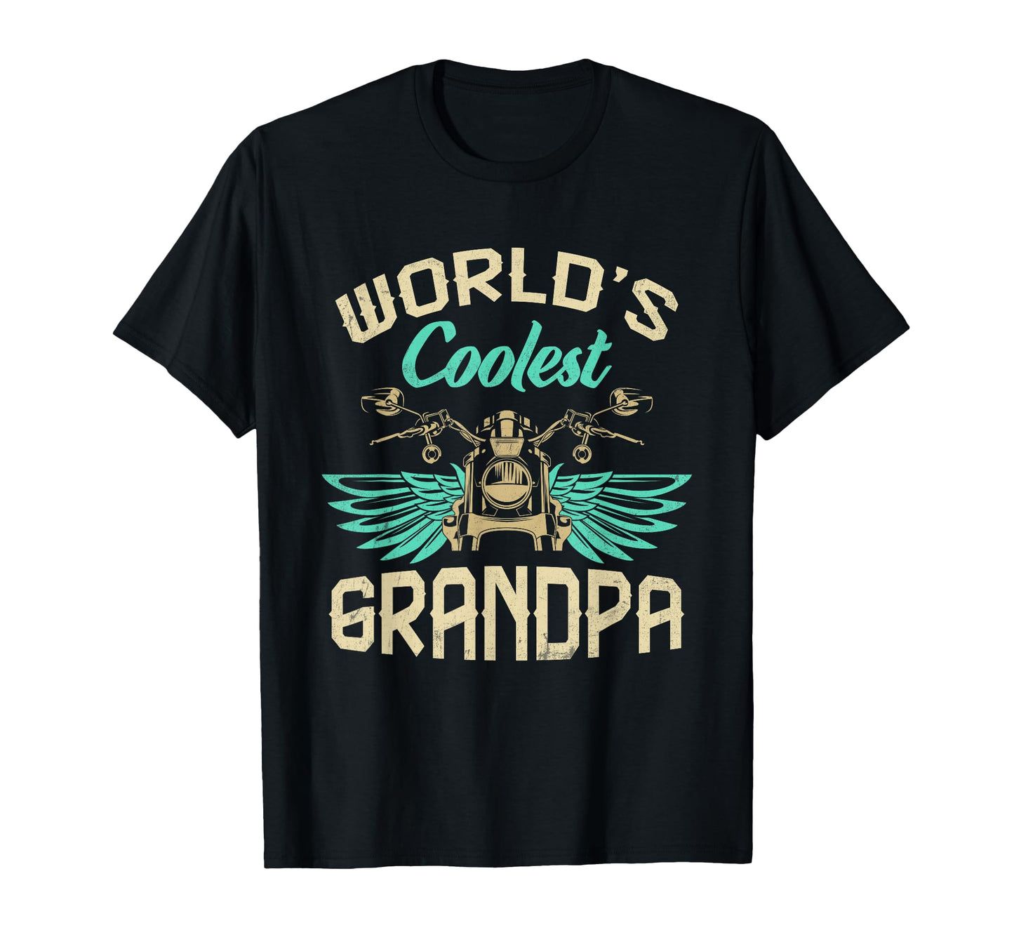 Worlds Coolest Grandpa Motorcycle T-Shirt - Novelty Apparel for Adults - T-Shirt, Sweatshirt, Hoodie
