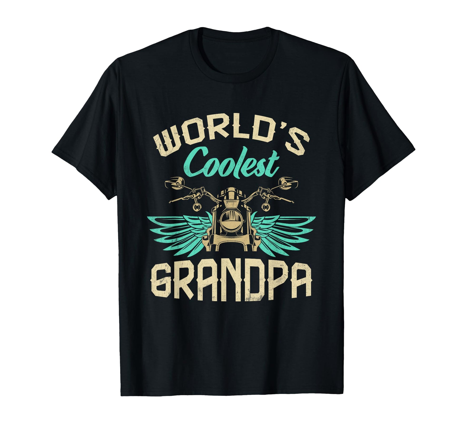 Worlds Coolest Grandpa Motorcycle T-Shirt - Novelty Apparel for Adults - T-Shirt, Sweatshirt, Hoodie