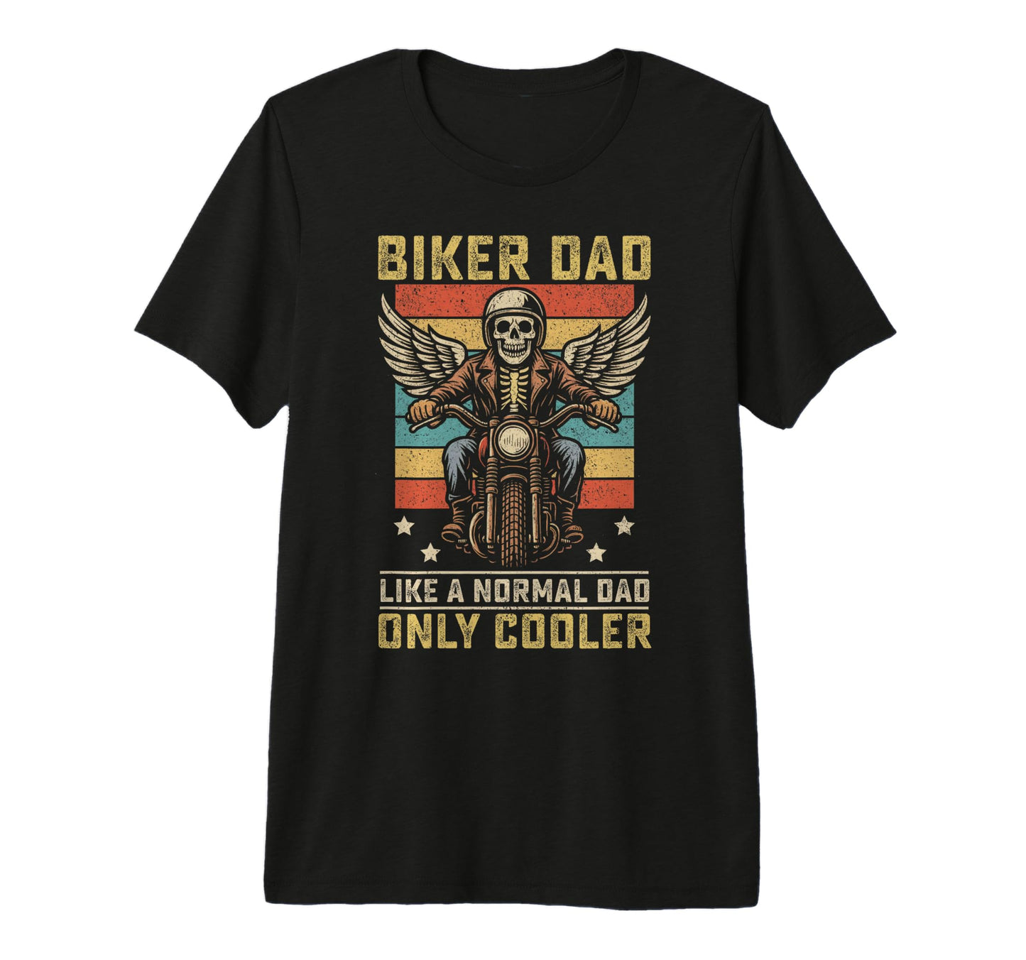Motorcycle Biker Dad Fathers Day T-Shirt - Minimalist Print Unisex - T-Shirt, Sweatshirt, Hoodie