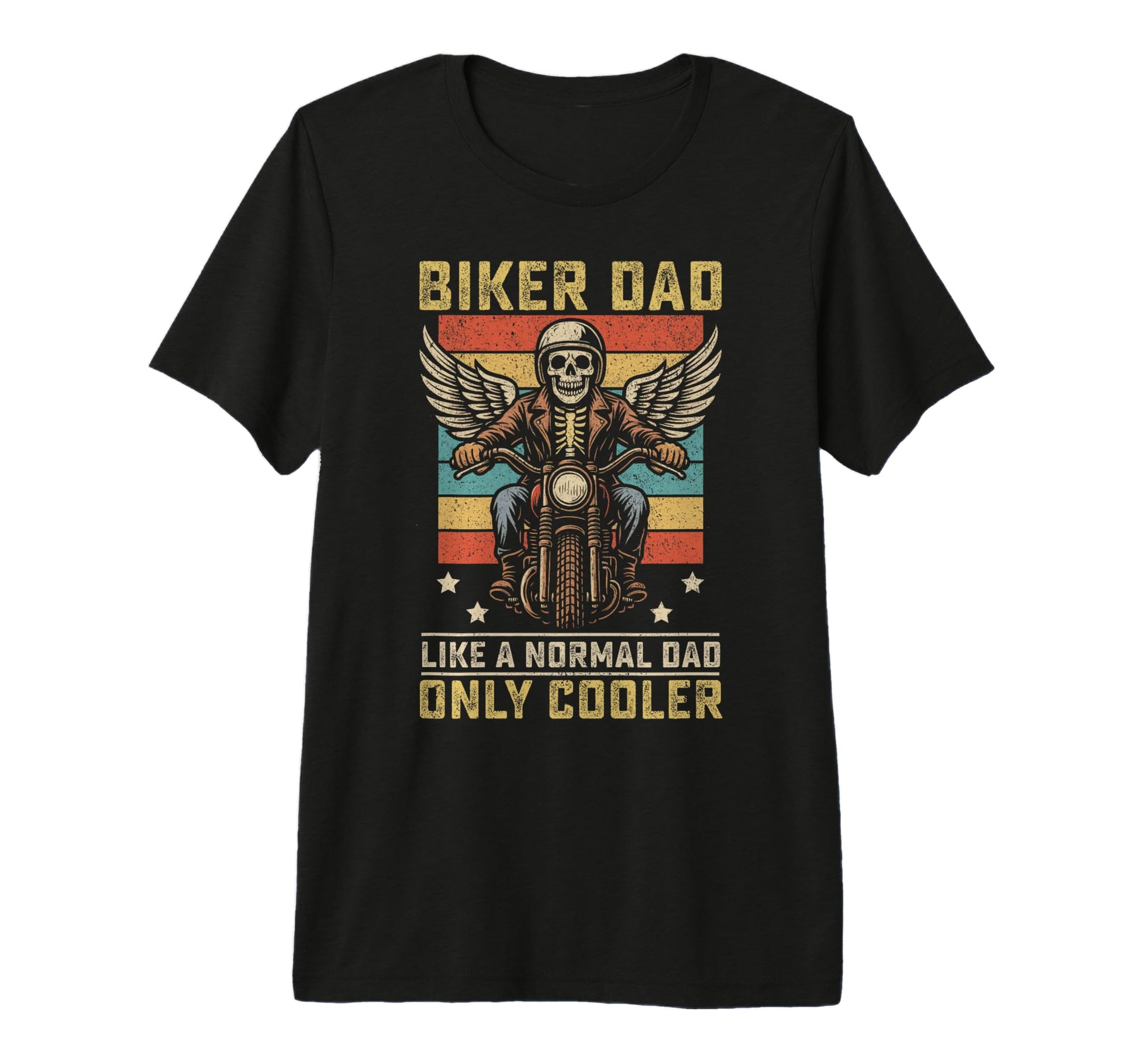 Motorcycle Biker Dad Fathers Day T-Shirt - Minimalist Print Unisex - T-Shirt, Sweatshirt, Hoodie