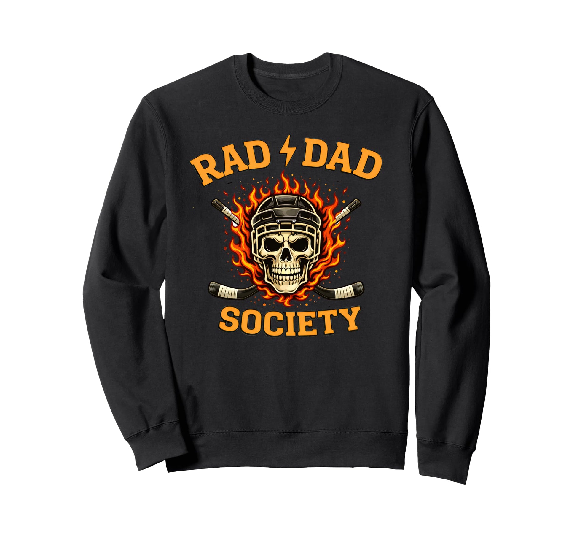 Hockey Father Rad Dad Society Gameday Sweatshirt - Trendy Graphic Unisex - T-Shirt, Sweatshirt, Hoodie