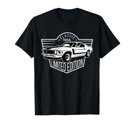 1956 Dad Birthday Legend Car T-Shirt - Casual Everyday Wear Unisex - T-Shirt, Sweatshirt, Hoodie