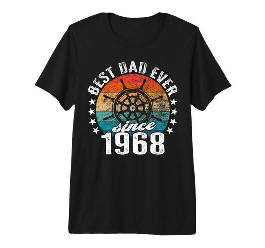Best Dad World No Joke Best Dad Since 1968 T-Shirt - Graphic Print Unisex - T-Shirt, Sweatshirt, Hoodie