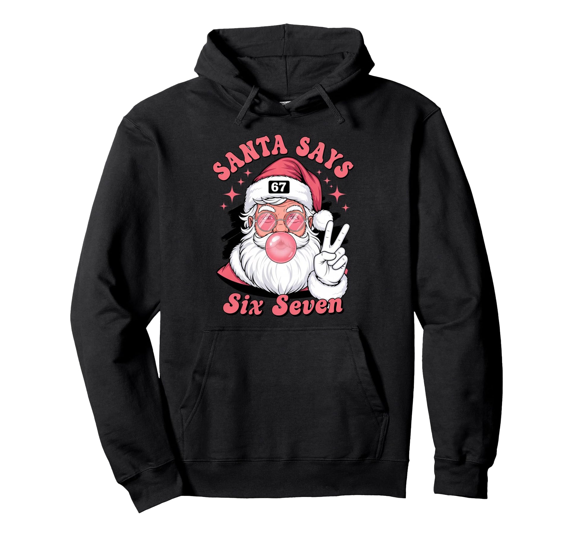 Funny 6 7 Meme Santa Cheing Gum Pop Art Hoodie - Streetwear Style Men Women - T-Shirt, Sweatshirt, Hoodie