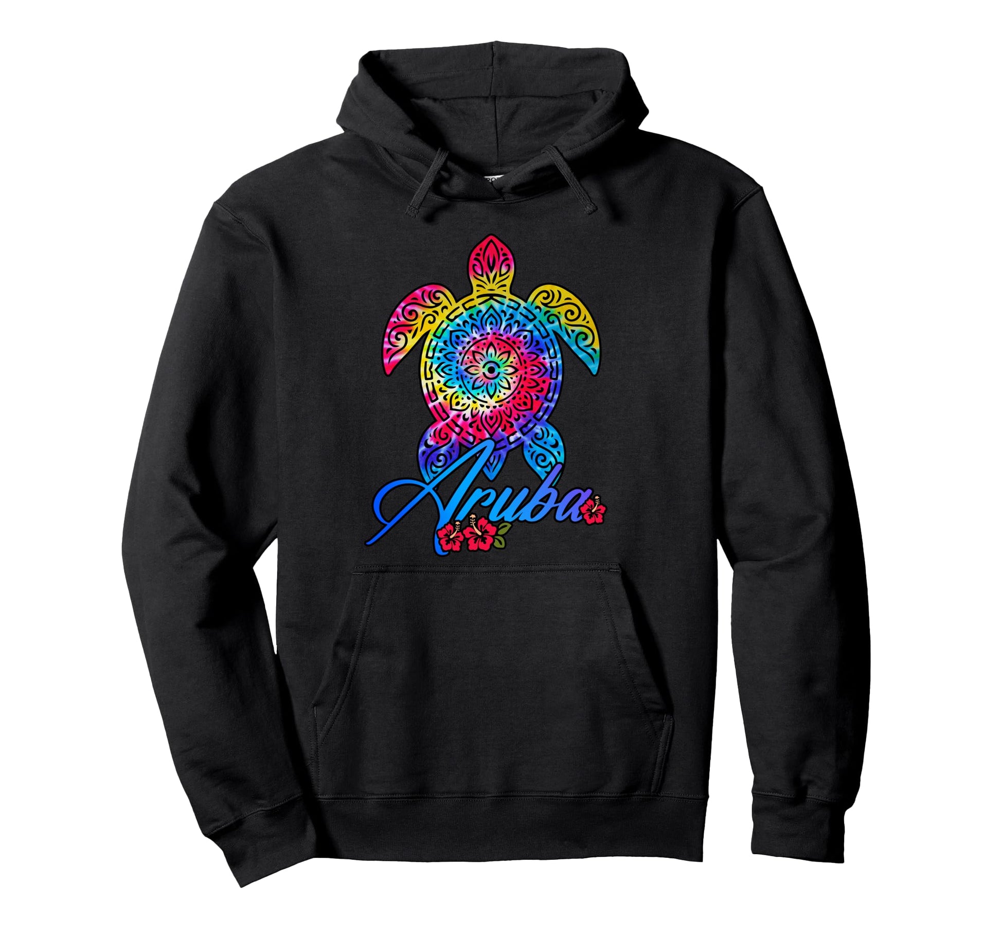 Aruba Tie Dye Sea Turtle Caribbean Hoodie - Aesthetic Graphic for Adults - T-Shirt, Sweatshirt, Hoodie
