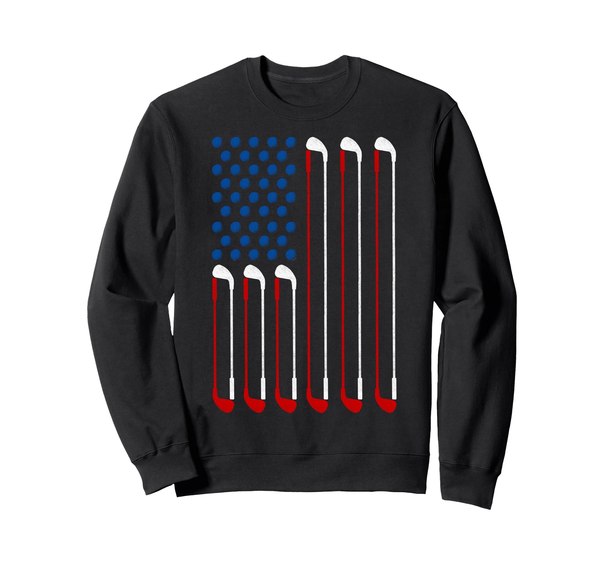 Us Flag Golf Golfer Golfing Dad Sweatshirt - Fun Novelty Design Unisex - T-Shirt, Sweatshirt, Hoodie