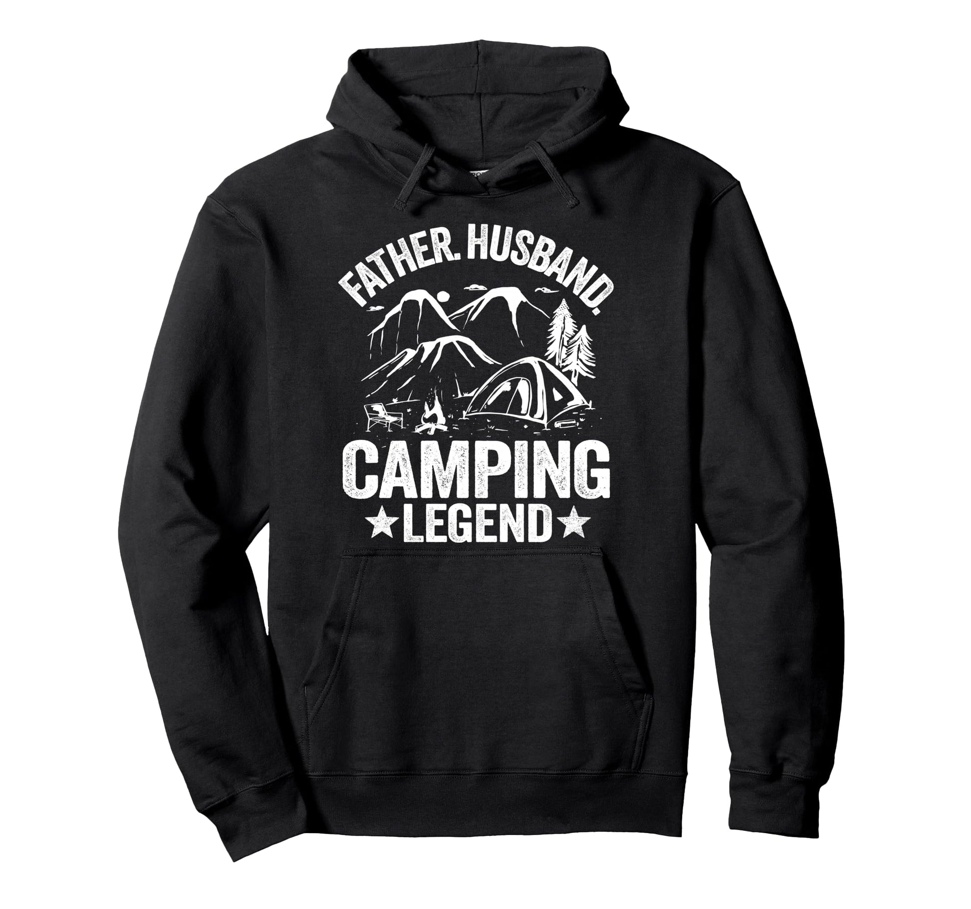 Father Husband Camping Legend Outdoor Rv Hoodie - Graphic Print Men Women - T-Shirt, Sweatshirt, Hoodie