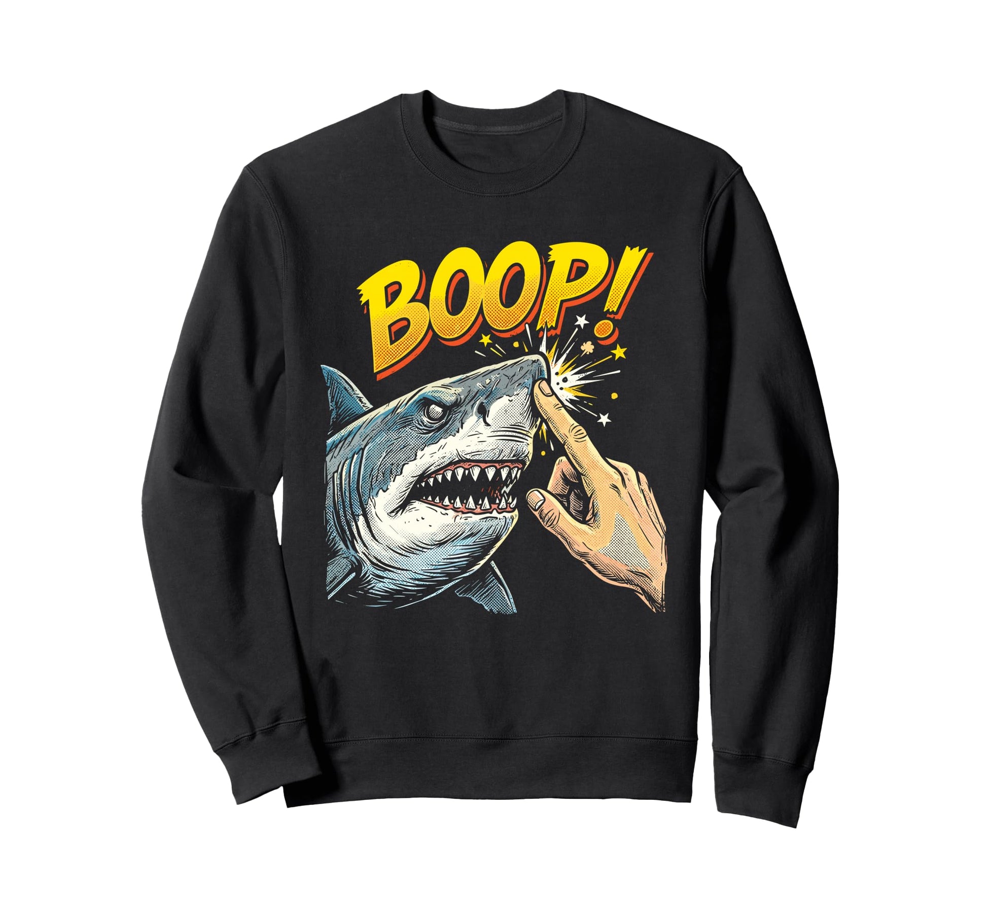 Boop Shark Meme Funny Ocean Pop Sweatshirt - Fun Novelty Design for Adults - T-Shirt, Sweatshirt, Hoodie