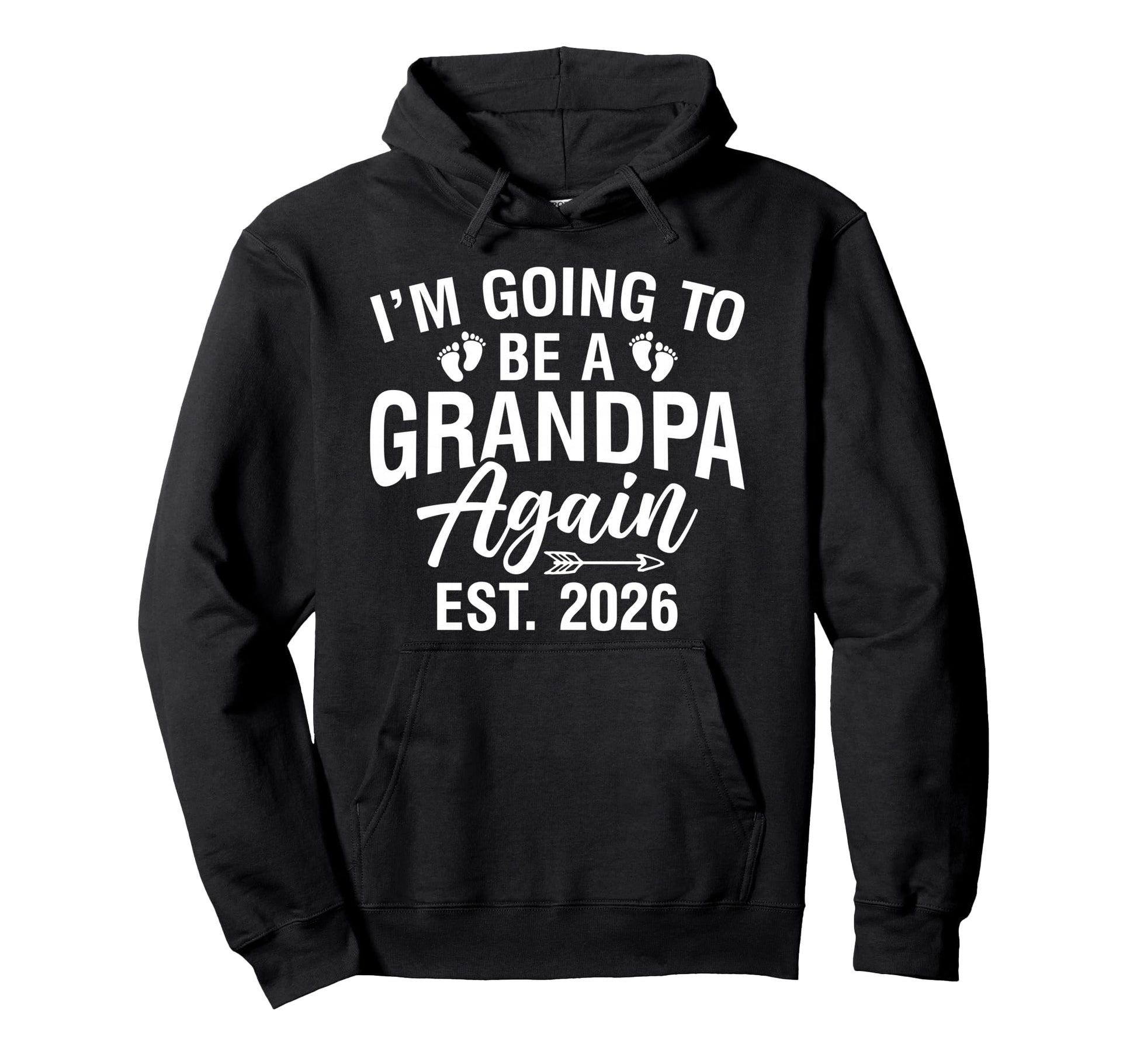 Promoted To Grandpa Est 2026 Pregnancy Hoodie - Minimalist Print Men Women - T-Shirt, Sweatshirt, Hoodie