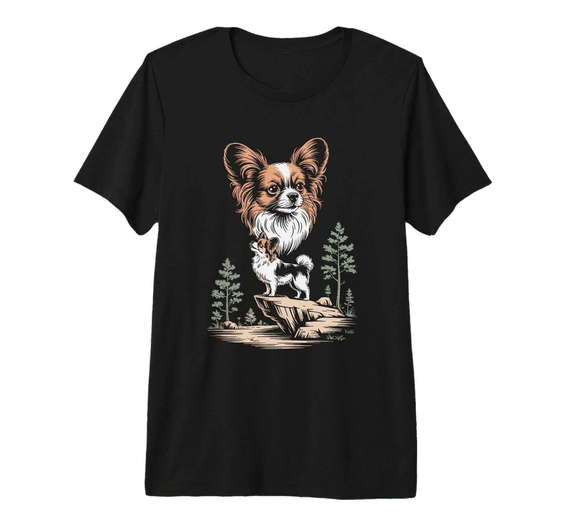 Mom Dad Papillon Dog Owner Hiking Lover T-Shirt - Streetwear Style Unisex - T-Shirt, Sweatshirt, Hoodie