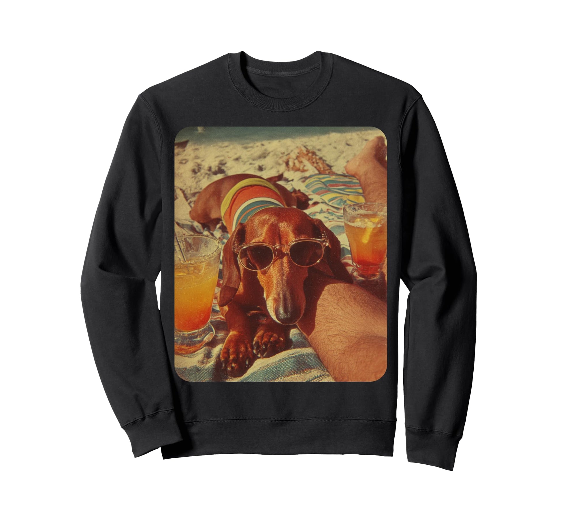 Dachshund Hawaiian Funny Dog Meme Sweatshirt - Novelty Apparel Unisex - T-Shirt, Sweatshirt, Hoodie