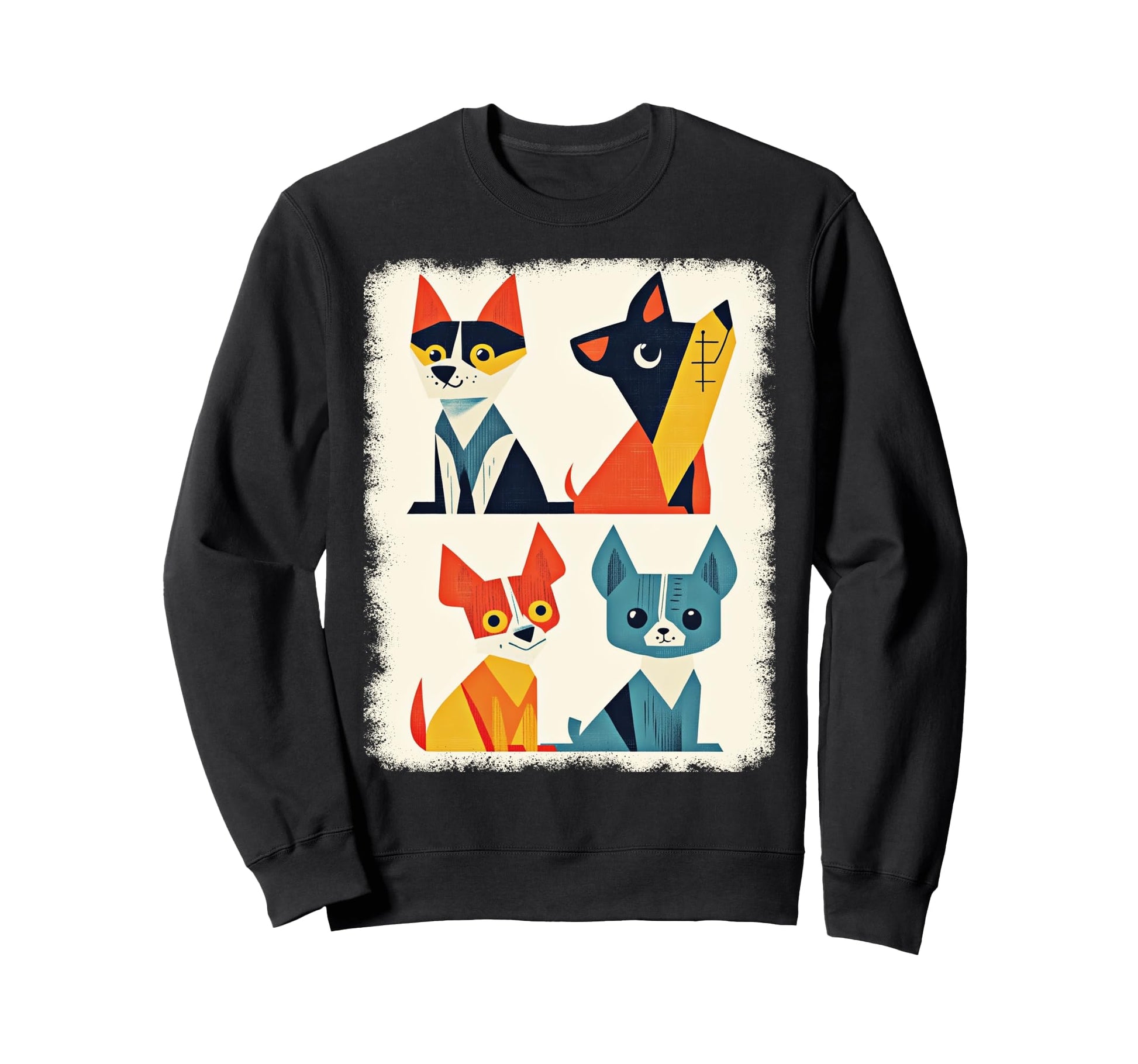 Mid Century Modern Dogs 50S 60S Sweatshirt - Custom Art Print for Adults - T-Shirt, Sweatshirt, Hoodie