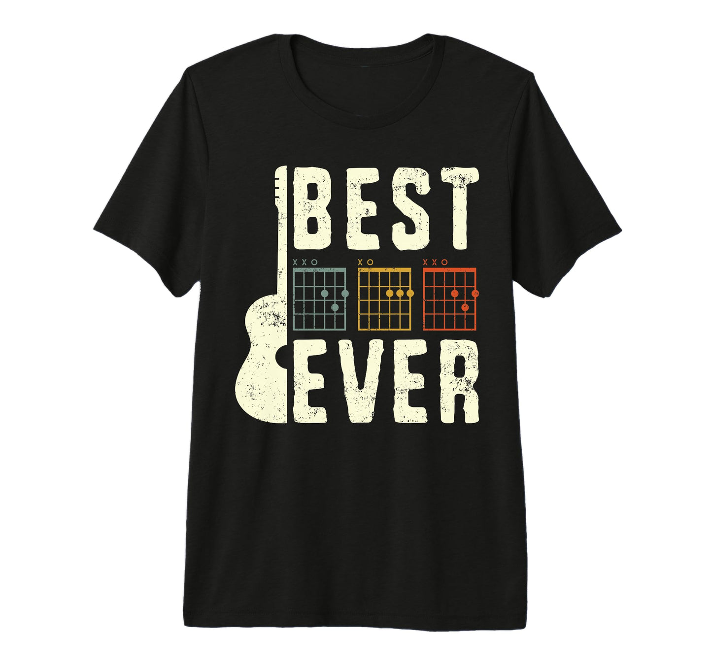 Best Father Ever Guitar Chord T-Shirt - Minimalist Print for Adults - T-Shirt, Sweatshirt, Hoodie