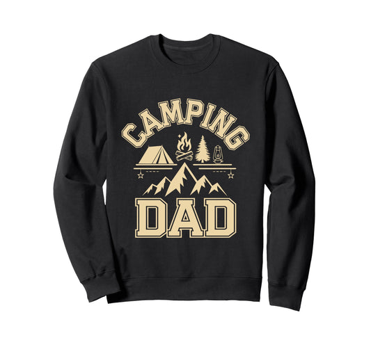 Camping Dad Camper Vacation Family Sweatshirt - Minimalist Print Unisex - T-Shirt, Sweatshirt, Hoodie