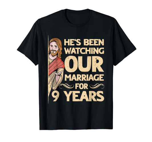 9Th Wedding Anniversary Jesus T-Shirt - Custom Art Print for Adults - T-Shirt, Sweatshirt, Hoodie