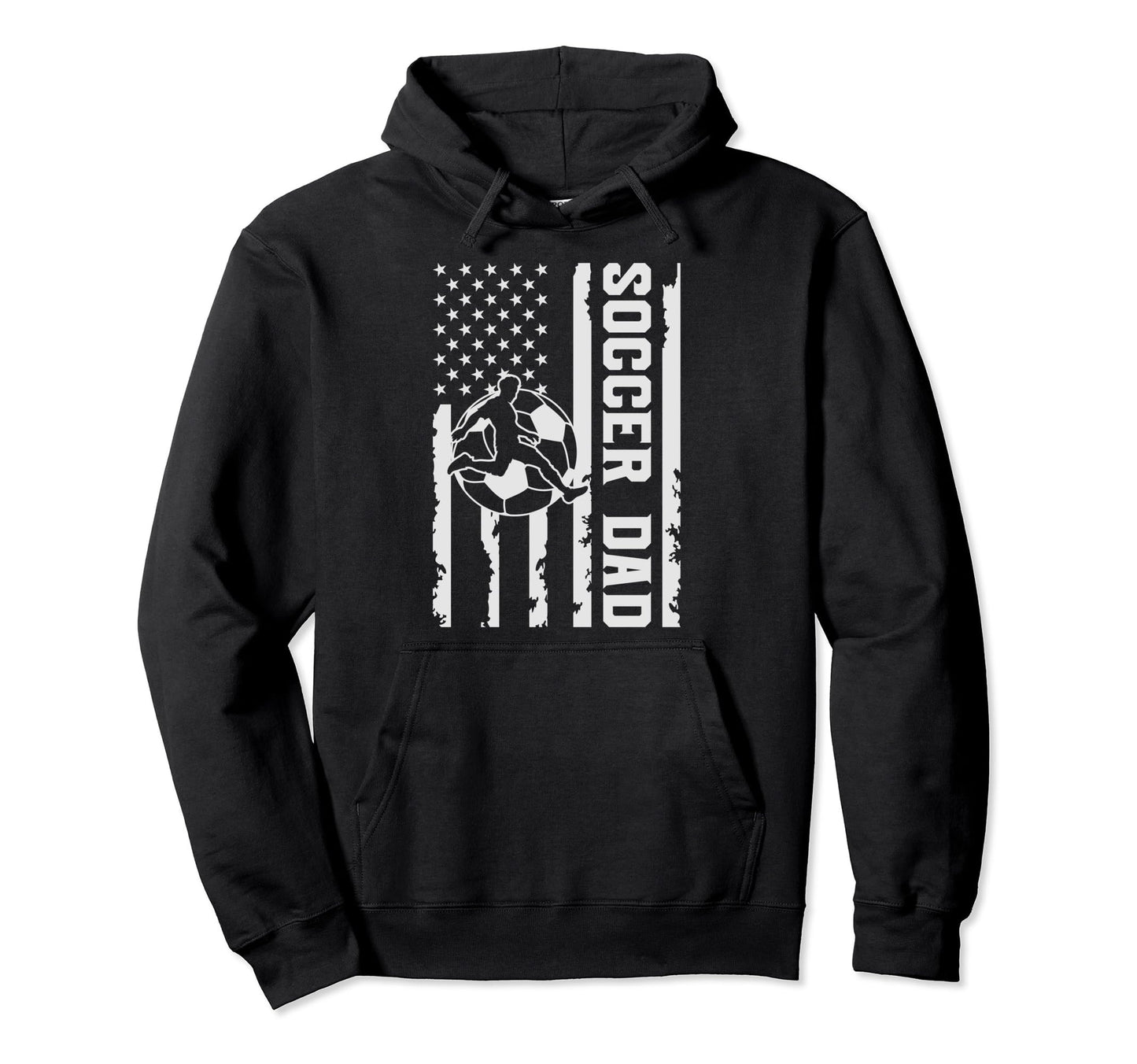 Soccer Dad Usa American Flag Fathers Day Hoodie - Aesthetic Graphic Unisex - T-Shirt, Sweatshirt, Hoodie