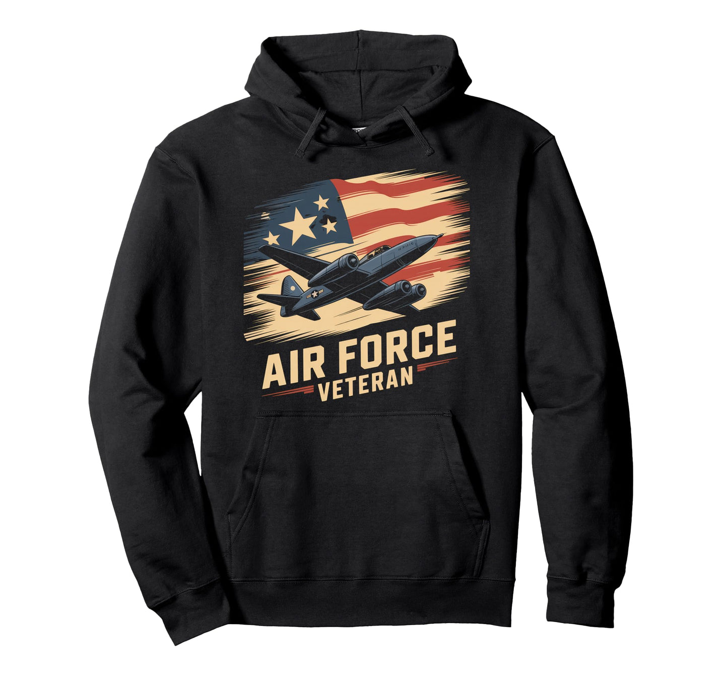 Air Force Veteran Us American Flag Dad Hoodie - Novelty Apparel for Adults - T-Shirt, Sweatshirt, Hoodie