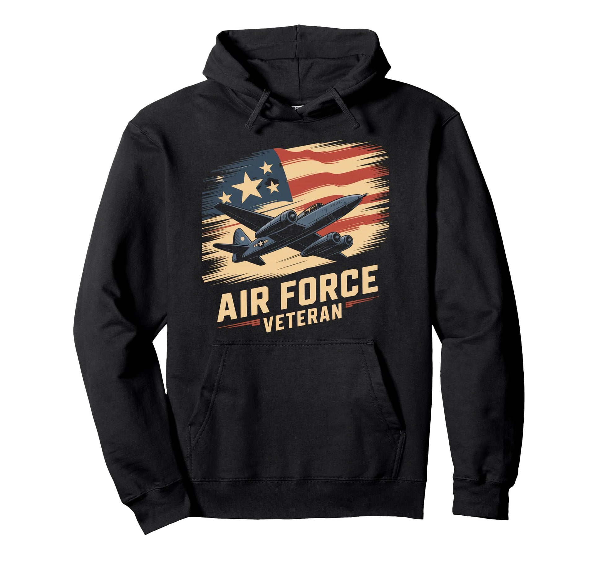 Air Force Veteran Us American Flag Dad Hoodie - Novelty Apparel for Adults - T-Shirt, Sweatshirt, Hoodie
