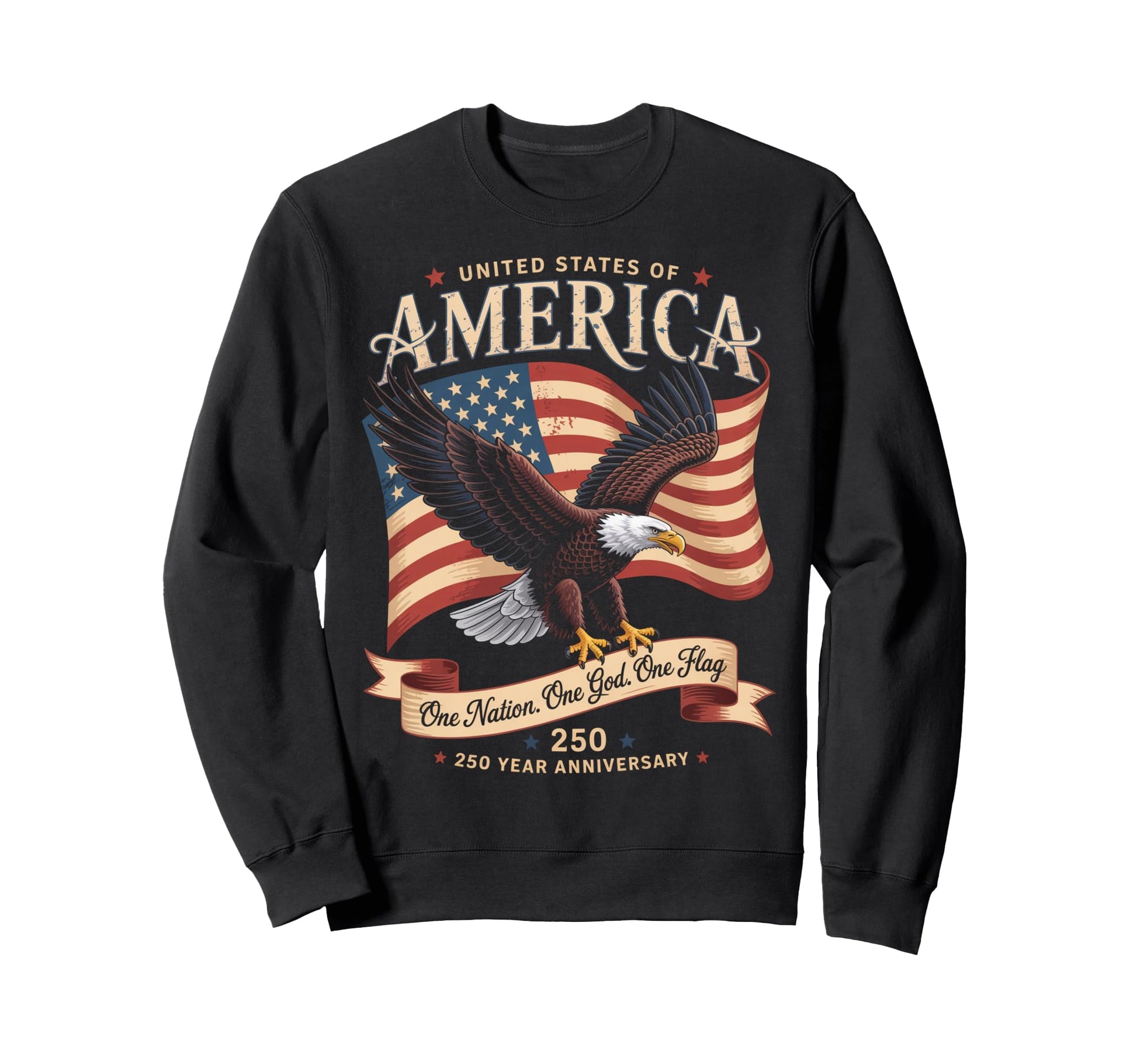 United States 250 Year Anniversary Brand T-Shirt - Custom Art Print Unisex - T-Shirt, Sweatshirt, Hoodie