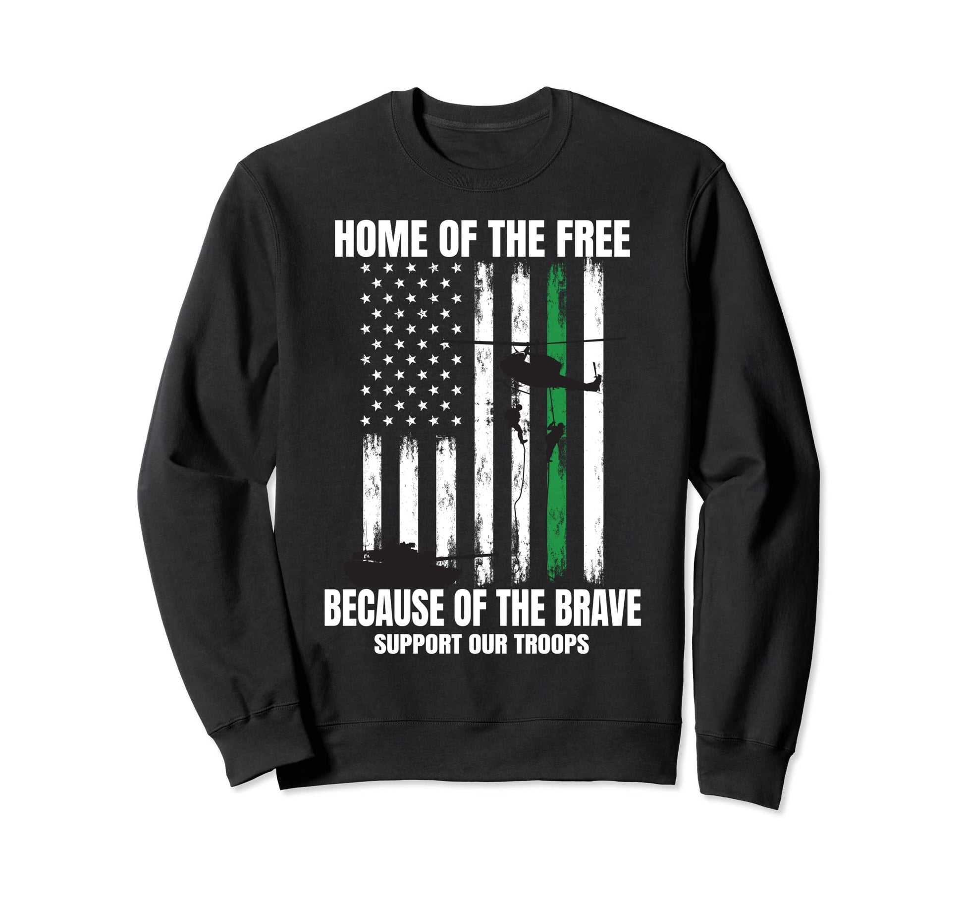 Veterans Day Thin Green Line Usa Sweatshirt - Minimalist Print for Adults - T-Shirt, Sweatshirt, Hoodie