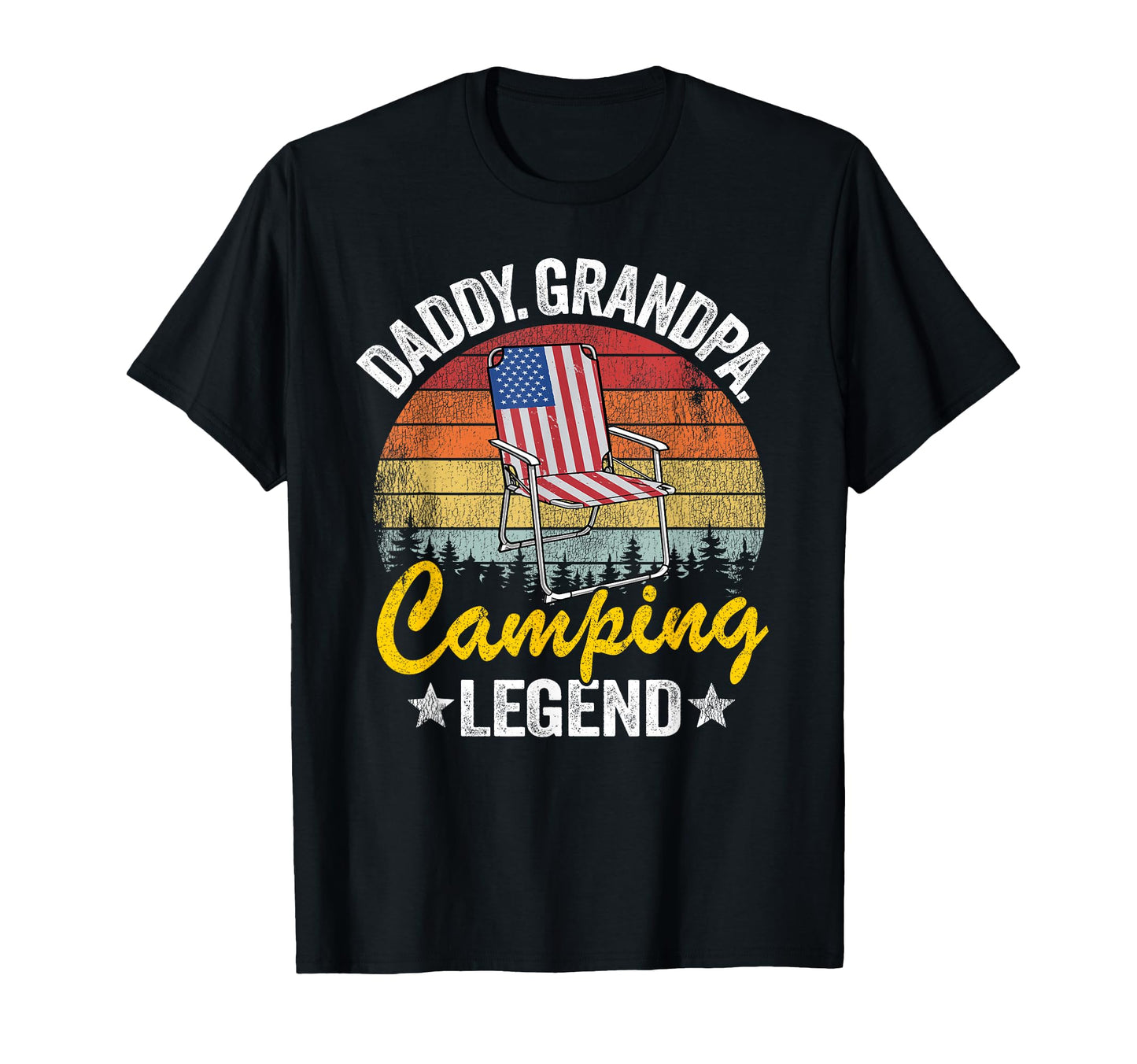 Daddy Grandpa Camping Legend Rv T-Shirt - Custom Art Print for Adults - T-Shirt, Sweatshirt, Hoodie