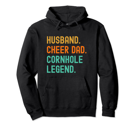 Cheer Dad Cheerleading Husband Hoodie - Aesthetic Graphic Men Women - T-Shirt, Sweatshirt, Hoodie