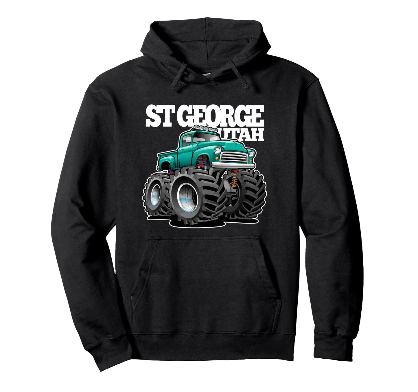 St George Utah Offroad 4X4 Pick Up Truck Hoodie - Trendy Graphic Unisex - T-Shirt, Sweatshirt, Hoodie