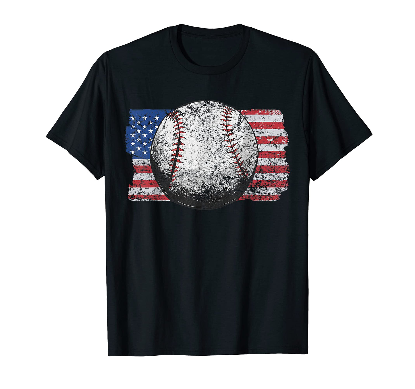 Patriotic Flag Baseball Softball 4 T-Shirt - Aesthetic Graphic for Adults - T-Shirt, Sweatshirt, Hoodie
