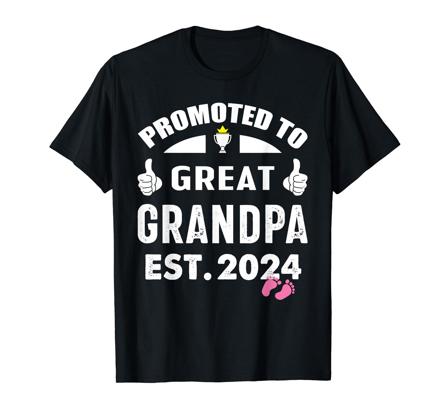 New Grandpa 2024 Promoted To Great T-Shirt - Custom Art Print Unisex - T-Shirt, Sweatshirt, Hoodie