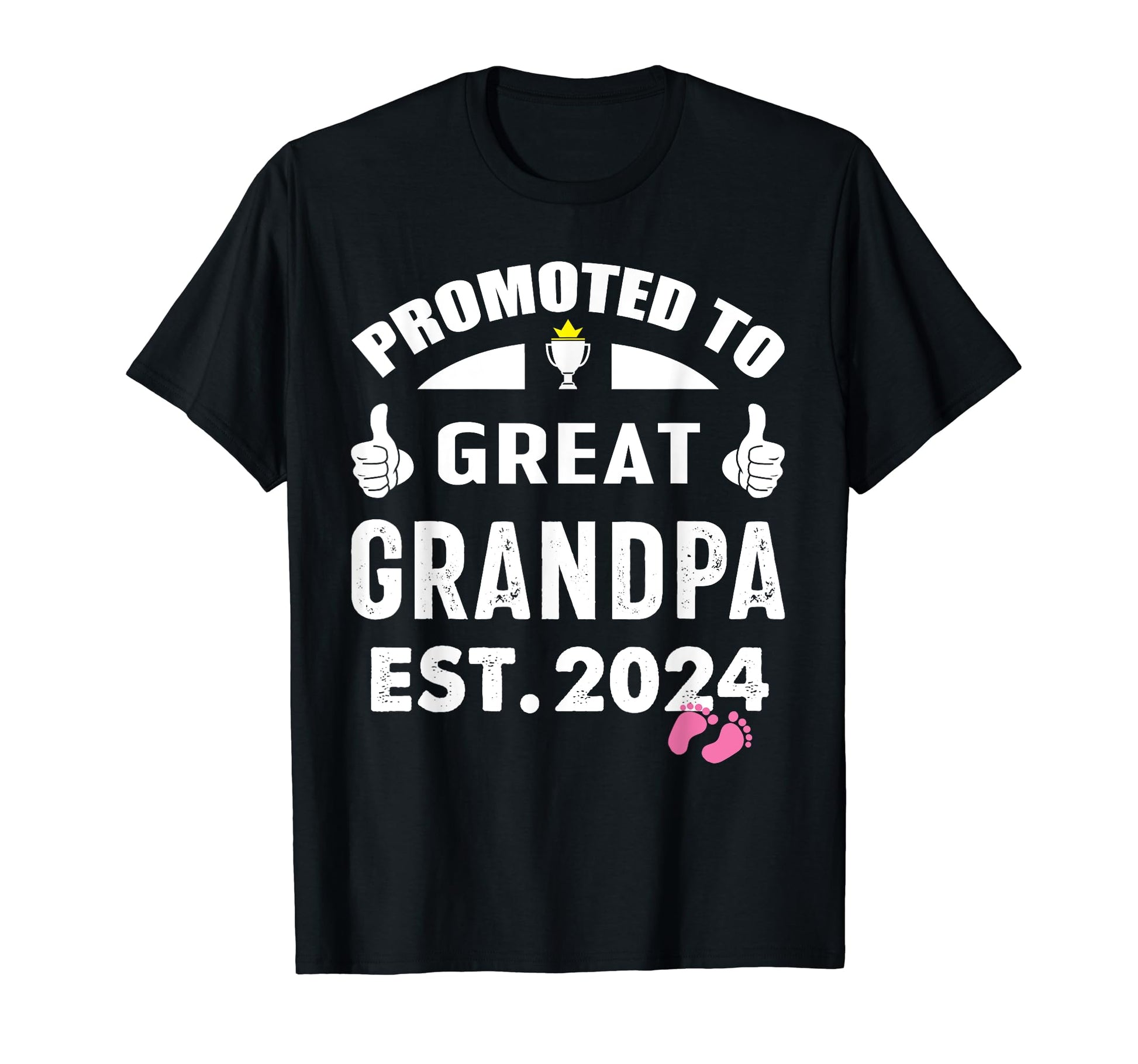 New Grandpa 2024 Promoted To Great T-Shirt - Custom Art Print Unisex - T-Shirt, Sweatshirt, Hoodie