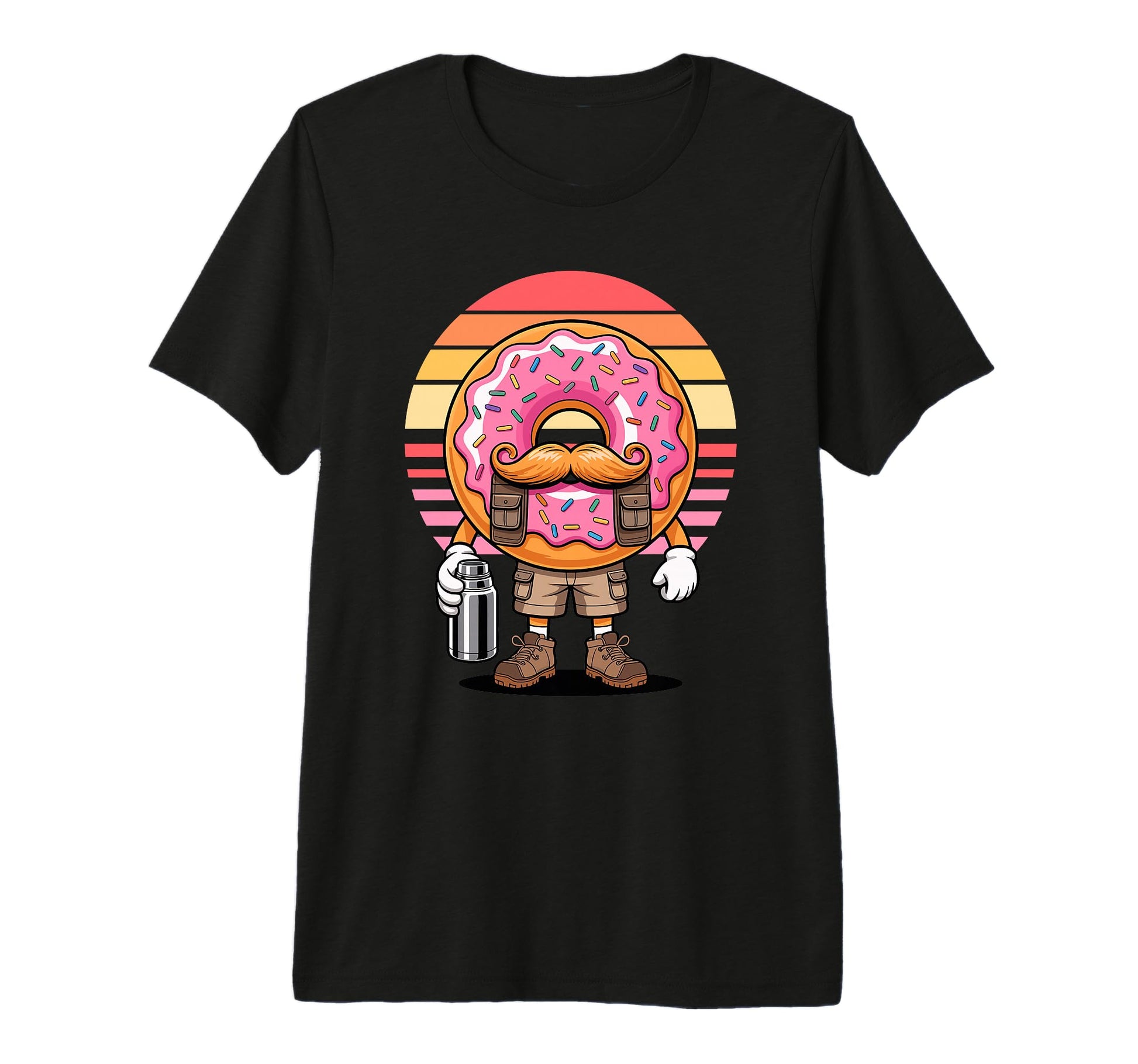 Mens Hiker Donut Dad Sunglasses Donuts T-Shirt - Custom Art Print Unisex - T-Shirt, Sweatshirt, Hoodie