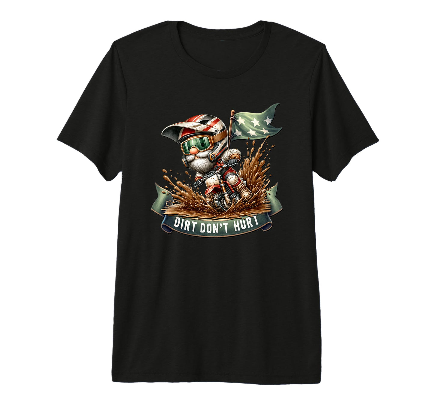 Funny Dirt Bike Gnome Dad Motocross T-Shirt - Fun Novelty Design Unisex - T-Shirt, Sweatshirt, Hoodie