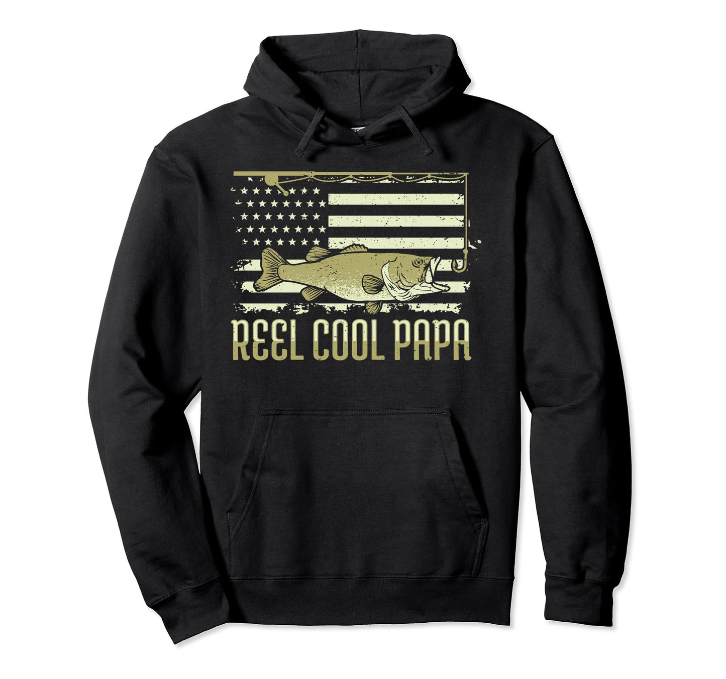 Fishing Gift Dads Reel Papa Hoodie - Trendy Graphic Unisex - T-Shirt, Sweatshirt, Hoodie