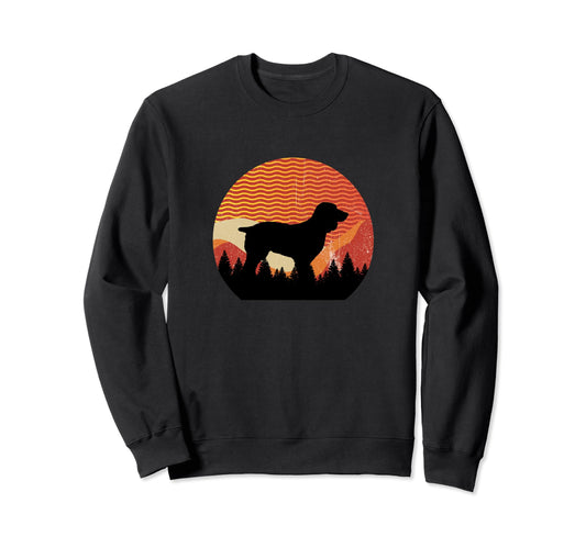 Boykin Dog Sunset Distressed Sweatshirt - Casual Everyday Wear Men Women - T-Shirt, Sweatshirt, Hoodie