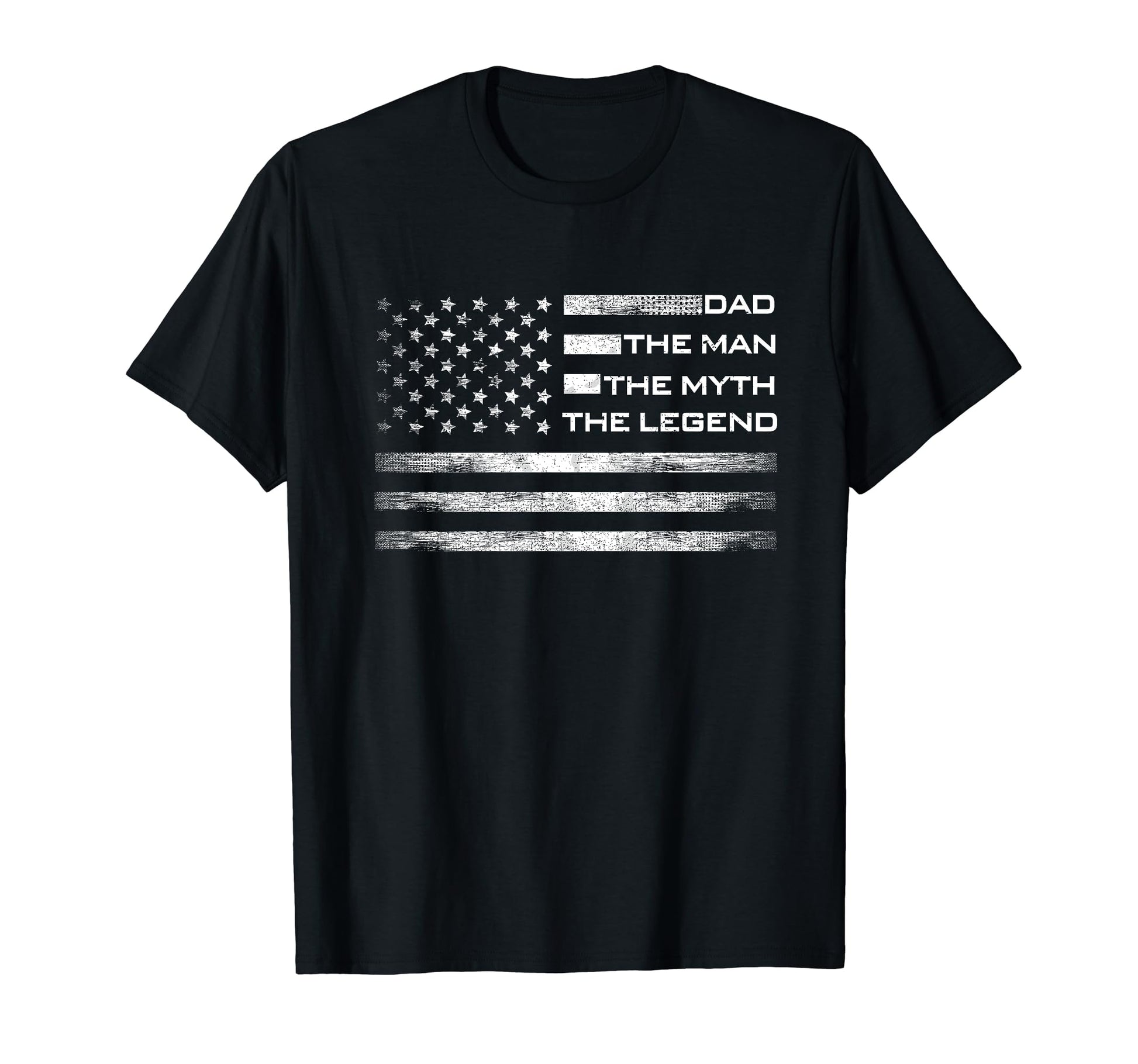 Dad Myth Legend Us American Flag Fathers T-Shirt - Trendy Graphic Unisex - T-Shirt, Sweatshirt, Hoodie