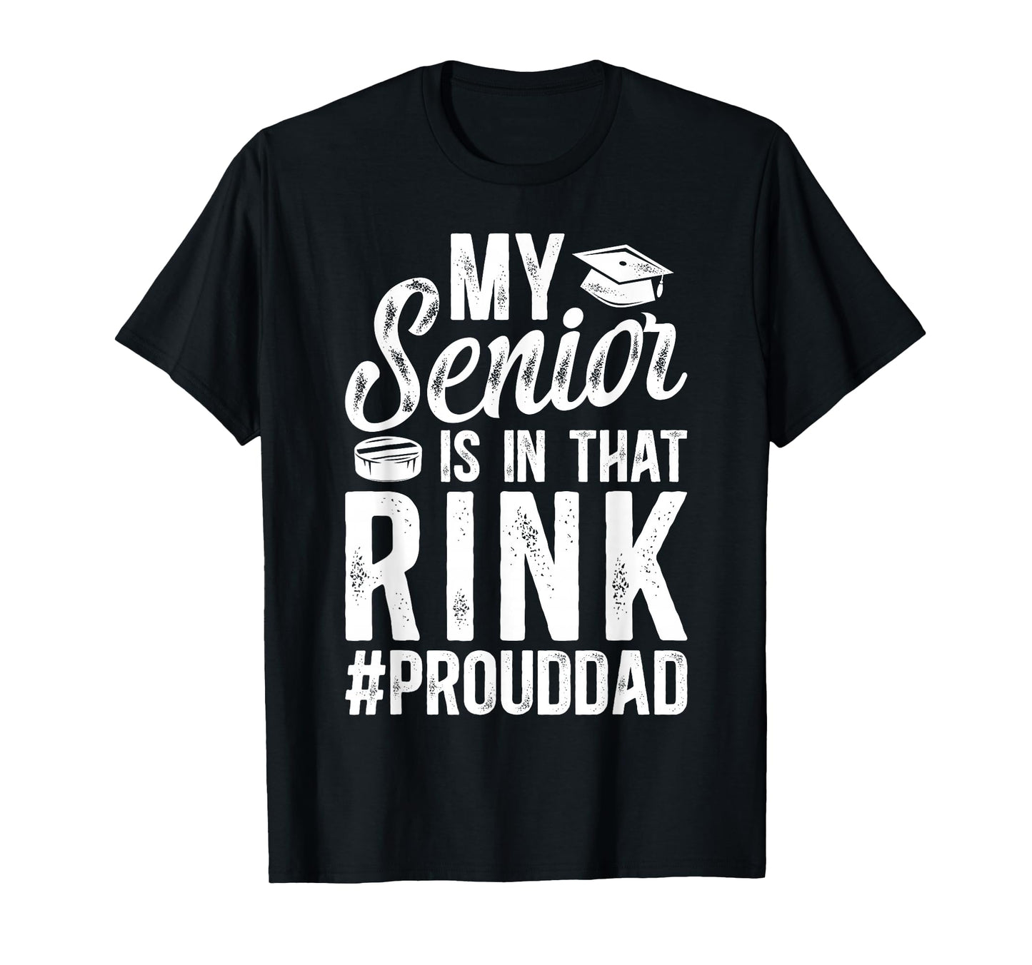 Proud Hockey Senior Dad Ice Hockey T-Shirt - Fun Novelty Design for Adults - T-Shirt, Sweatshirt, Hoodie