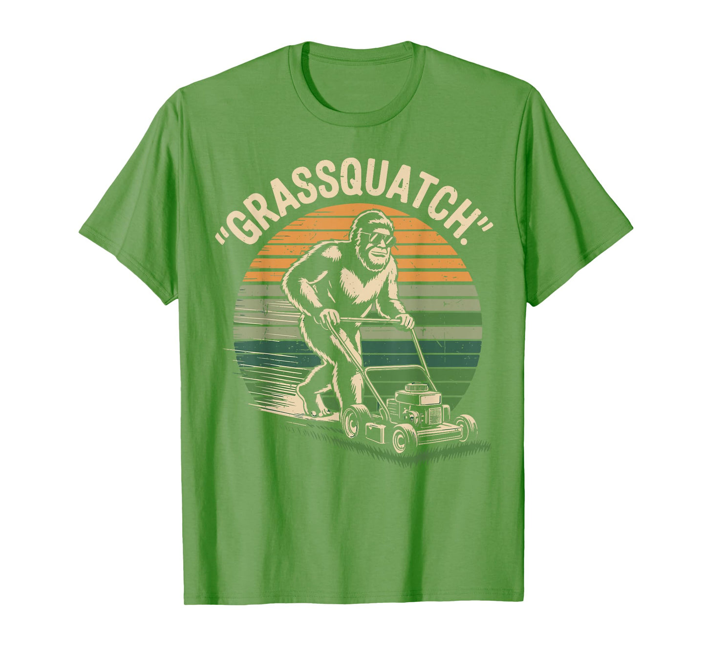 Grassquatch Bigfoot Lawn Mowing Funny T-Shirt - Novelty Apparel Men Women - T-Shirt, Sweatshirt, Hoodie