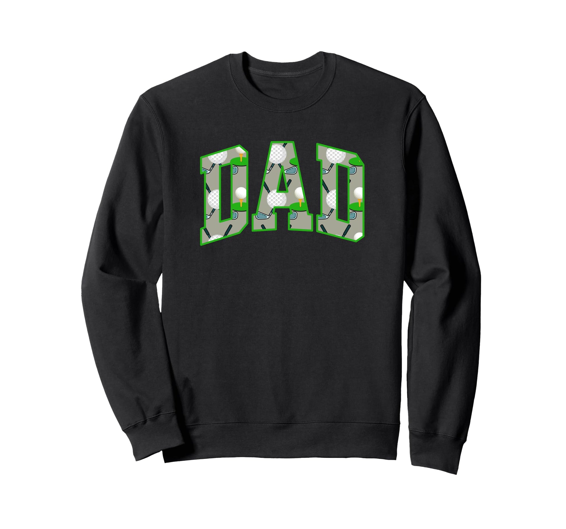 Fun Golf Dad Varsity Letters Clubs Sweatshirt - Aesthetic Graphic Unisex - T-Shirt, Sweatshirt, Hoodie