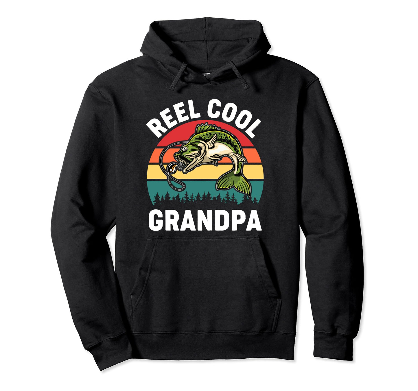 Reel Grandpa Fathers Day Fishing Funny Hoodie - Minimalist Print Unisex - T-Shirt, Sweatshirt, Hoodie
