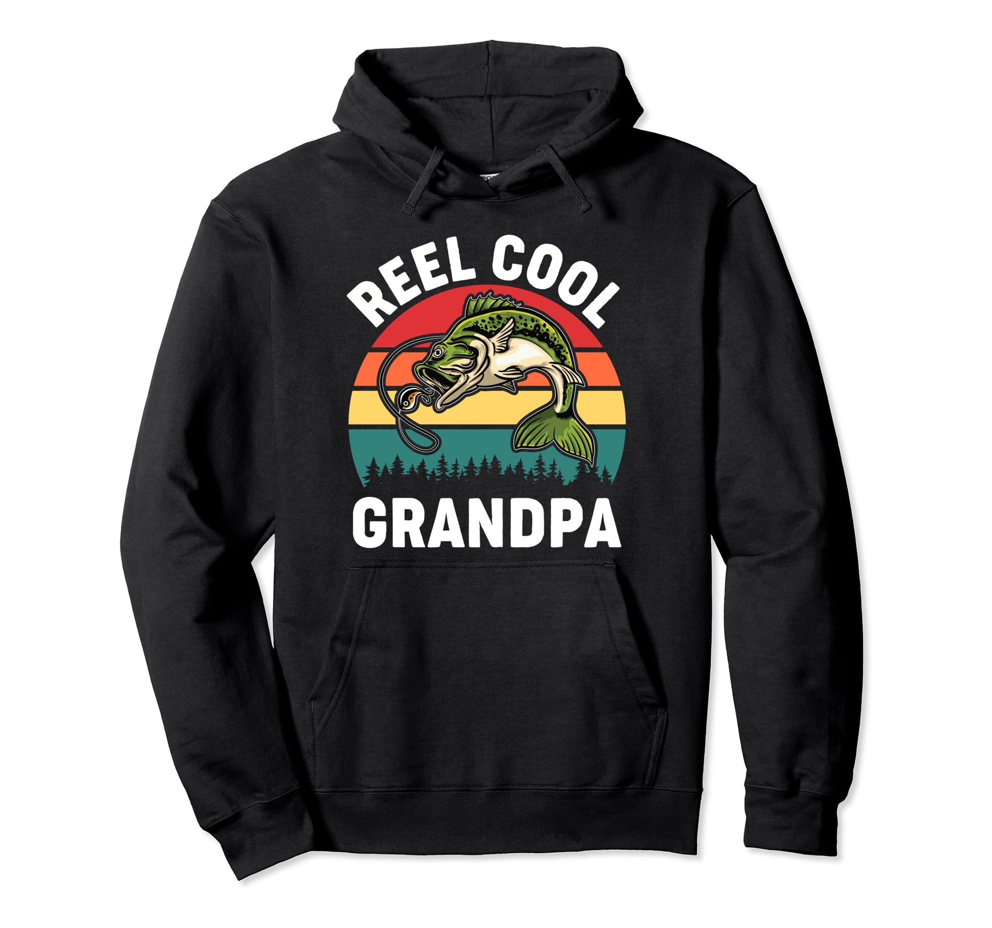 Reel Grandpa Fathers Day Fishing Funny Hoodie - Minimalist Print Unisex - T-Shirt, Sweatshirt, Hoodie