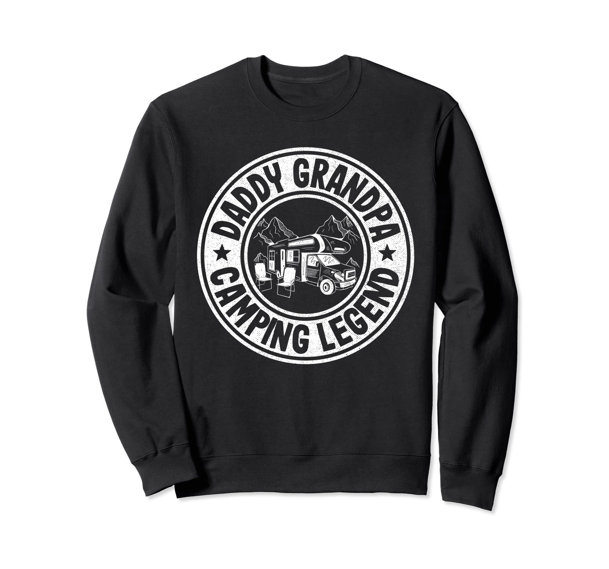 Daddy Grandpa Camping Legend Rv Sweatshirt - Graphic Print Men Women - T-Shirt, Sweatshirt, Hoodie