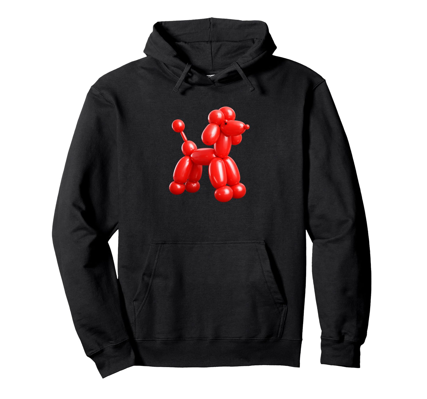 Red Balloon Dog Sculpture Pop Art Hoodie - Minimalist Print Men Women - T-Shirt, Sweatshirt, Hoodie