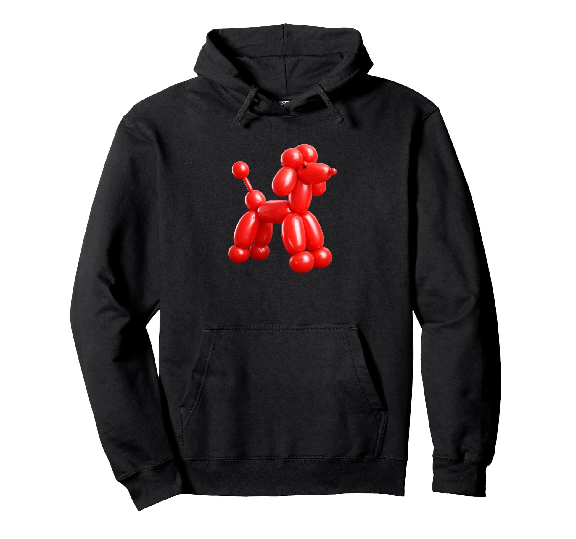 Red Balloon Dog Sculpture Pop Art Hoodie - Minimalist Print Men Women - T-Shirt, Sweatshirt, Hoodie
