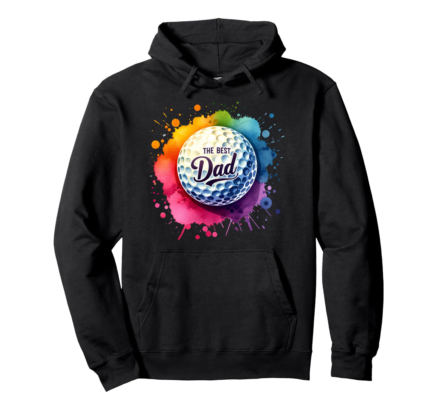 Colorful Golf Ball Best Dad Par Fathers Day Hoodie - Graphic Print Unisex - T-Shirt, Sweatshirt, Hoodie