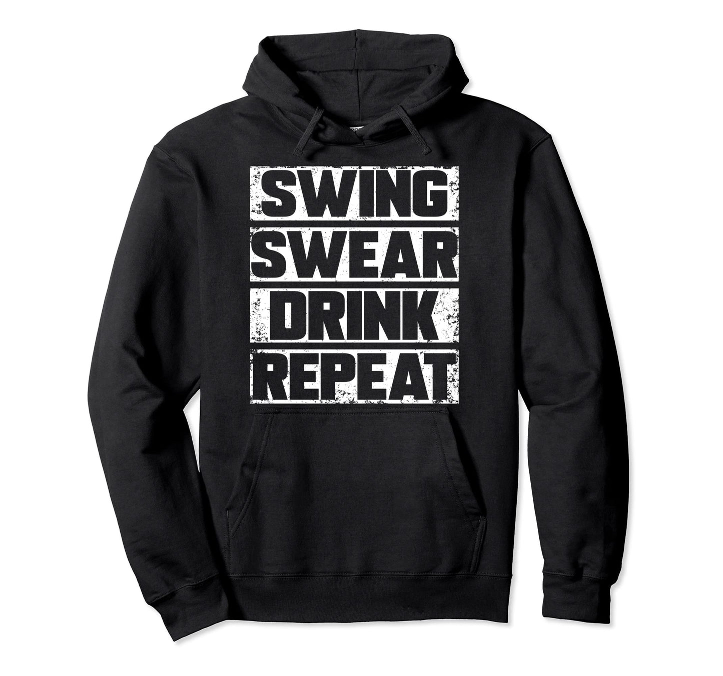 Golf Mom Swing Swear Drink Repeat Hoodie - Aesthetic Graphic for Adults - T-Shirt, Sweatshirt, Hoodie
