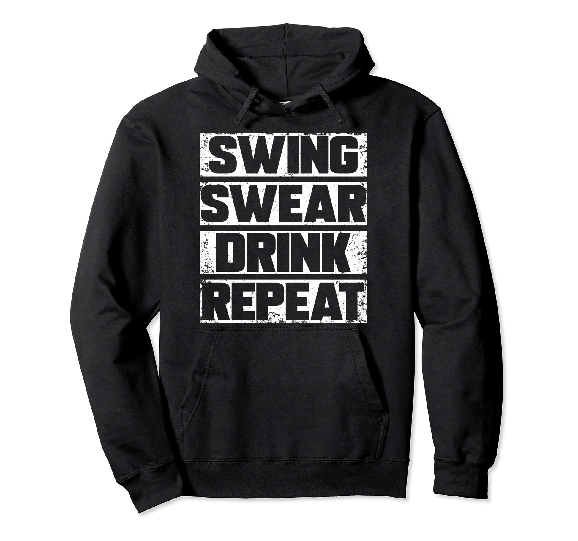 Golf Mom Swing Swear Drink Repeat Hoodie - Aesthetic Graphic for Adults - T-Shirt, Sweatshirt, Hoodie