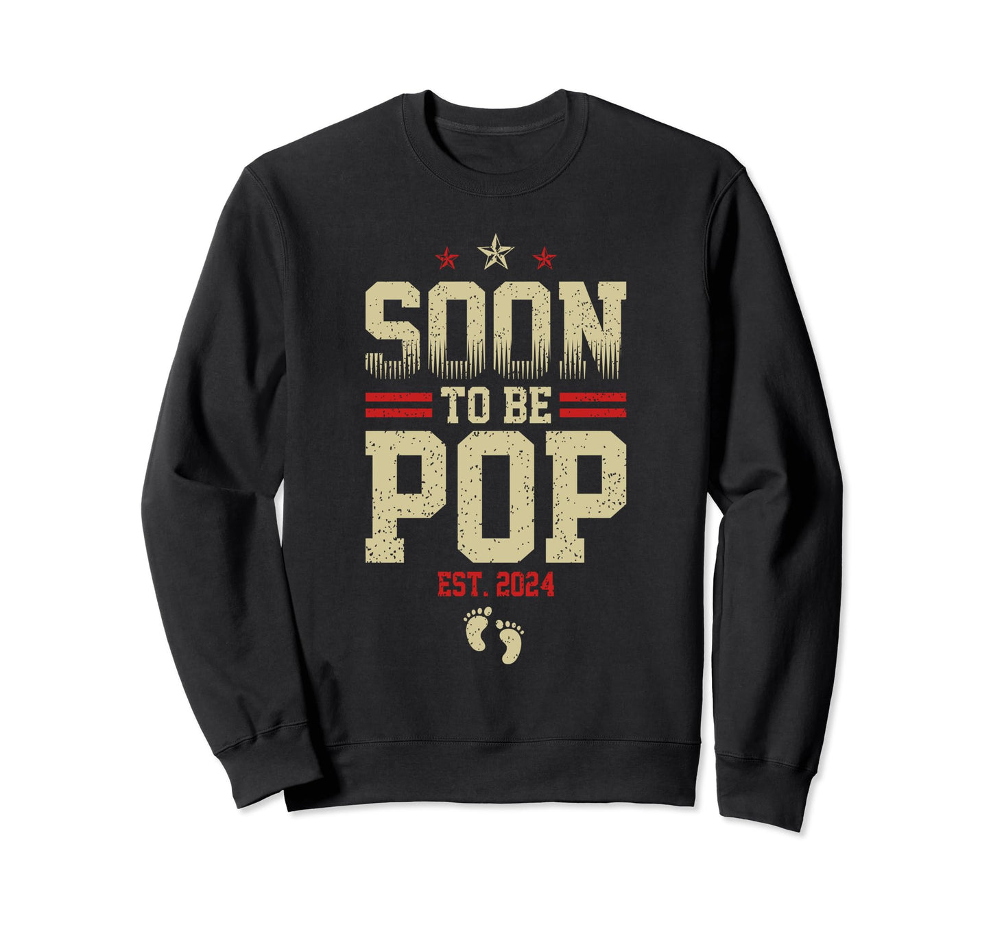 Soon To Be Pop 2024 First Time Dad Sweatshirt - Minimalist Print Men Women - T-Shirt, Sweatshirt, Hoodie