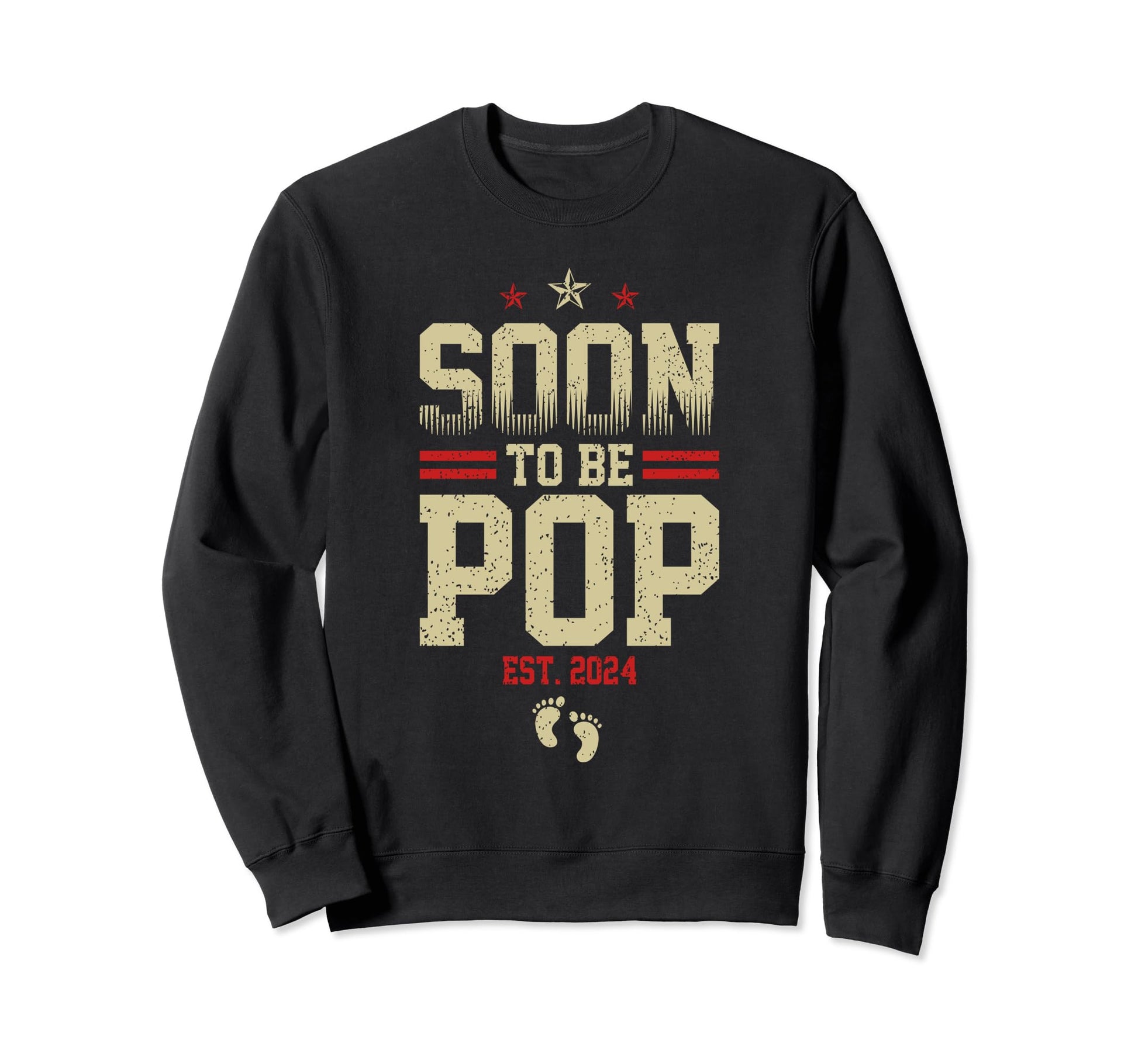 Soon To Be Pop 2024 First Time Dad Sweatshirt - Minimalist Print Men Women - T-Shirt, Sweatshirt, Hoodie