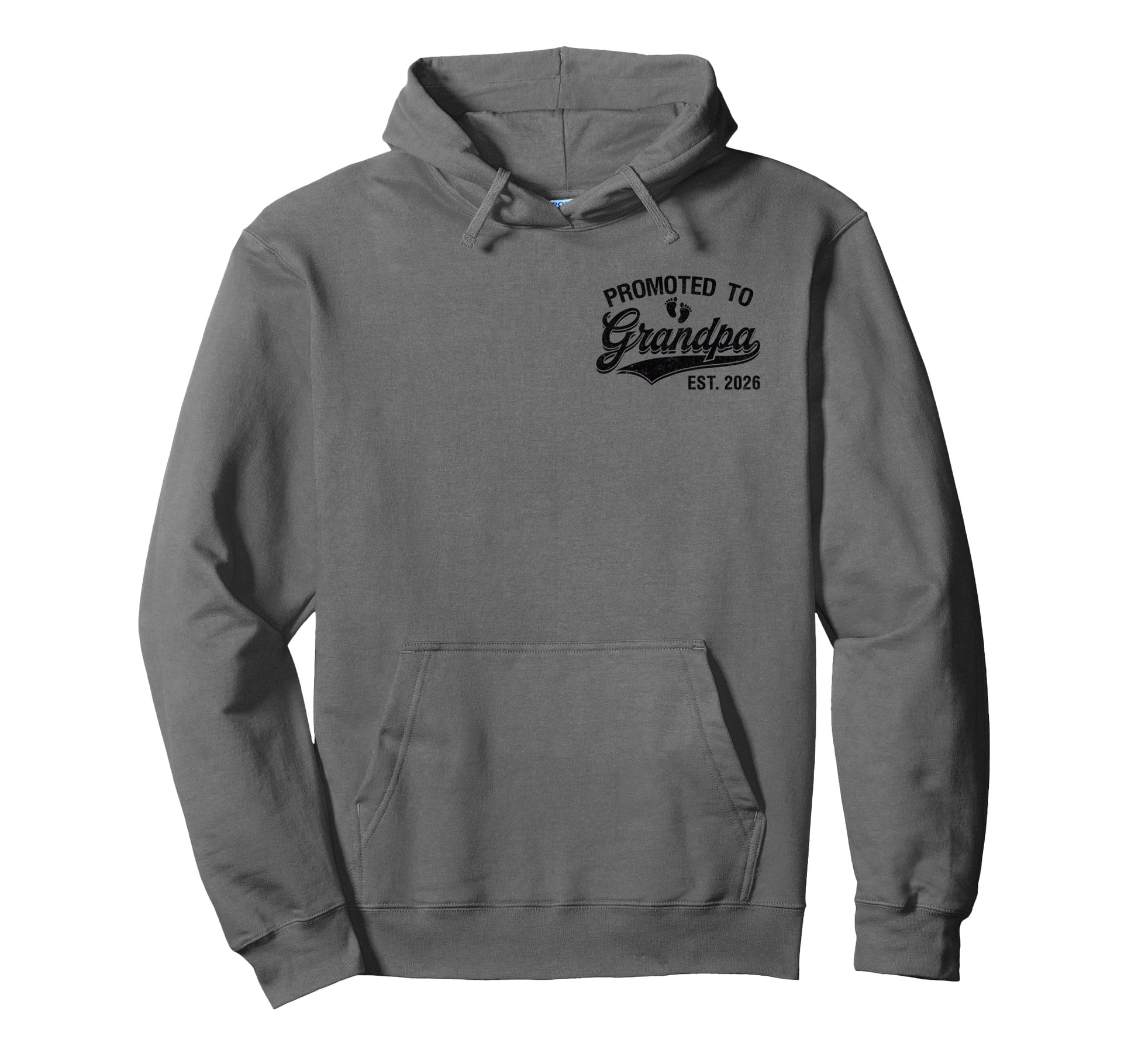 Promoted To Grandpa Est 2026 Grandparents Hoodie - Unique Graphic Unisex - T-Shirt, Sweatshirt, Hoodie
